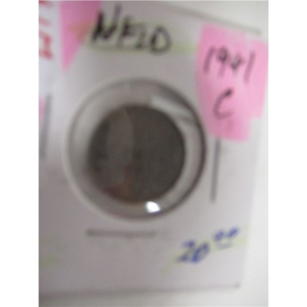 1941C NEWFOUNDLAND SILVER DIME