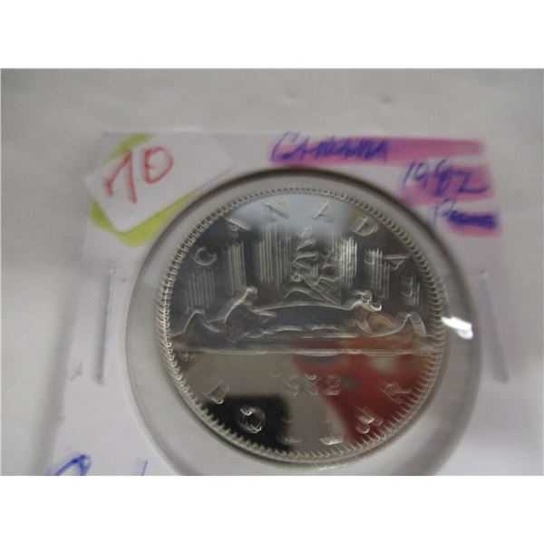 1982 PROOF CAMEO CANADA VOYAGER DOLLAR