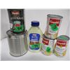 Image 1 : FREIGHT DAMAGE (AS IS):  3 CANS SOUP, 2 NO NAME CANS, 1 TARTER SAUCE