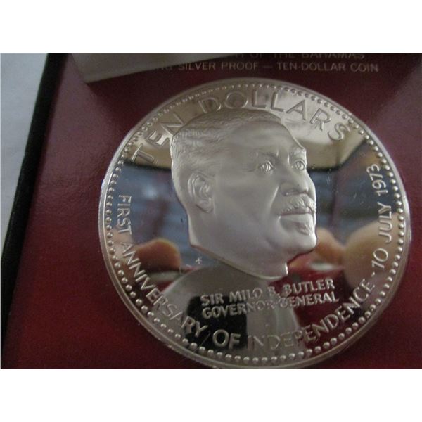 1974 COMMONWEALTH INDEPENDANT SILVER $10 C/W CERTIFICATE