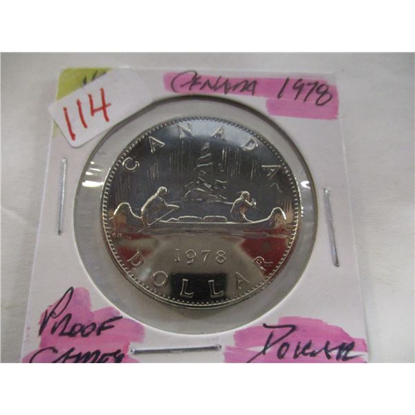 1978 PROOF CAMEO CANADA DOLLAR