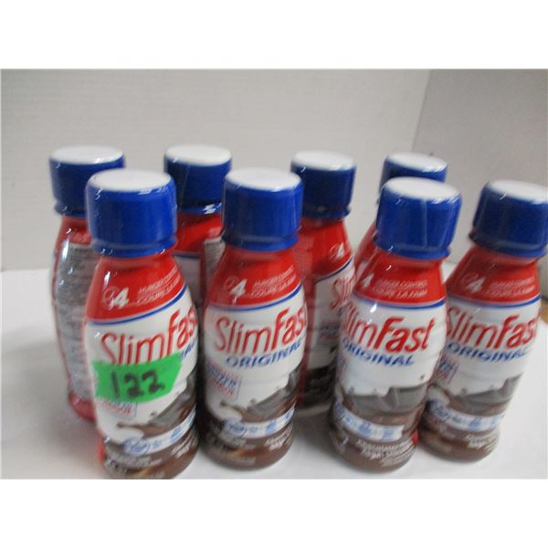 FREIGHT DAMAGE (AS IS):  CHOCOLATE ROYAL SLIM FAST DRINK (8 BOTTLES) - BOX