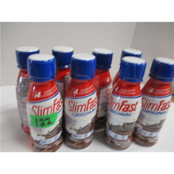 FREIGHT DAMAGE (AS IS):  CHOCOLATE ROYAL SLIM FAST DRINK (8 BOTTLES) - BOX