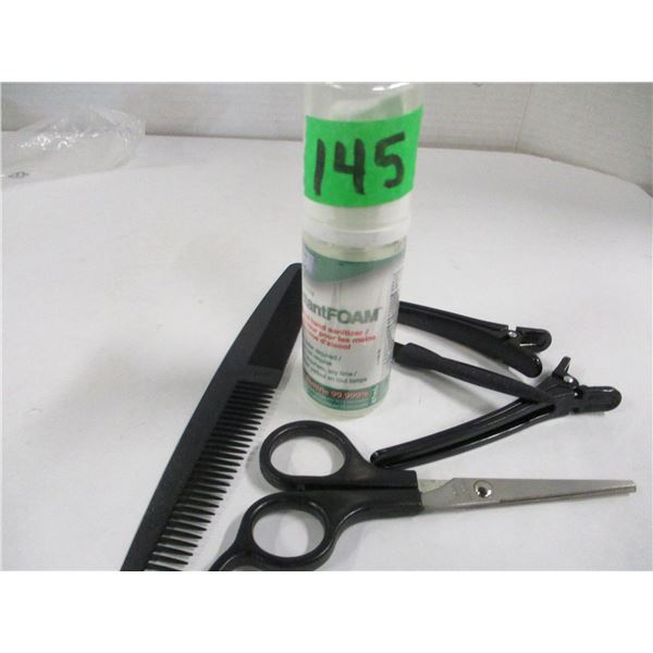 ESTATE:  HAIR SCISSORS, SANITIZER