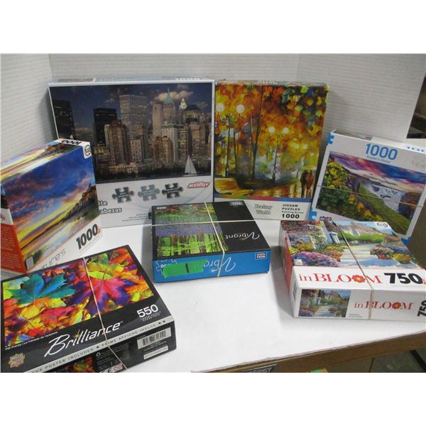 BOX C/W ASSORTED PUZZLES, CANS OF PAINT, ET