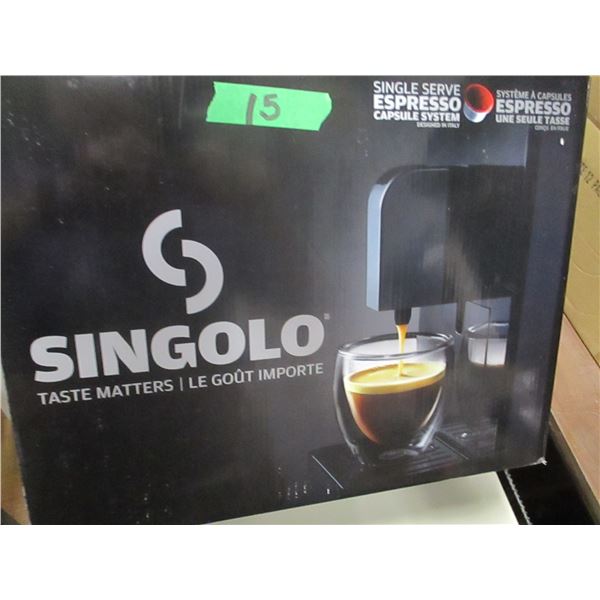NEW:  SINGOLO ESPRESSO MAKER (USES CAPSULES)
