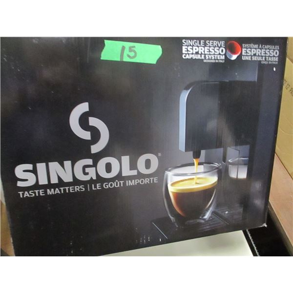 NEW:  SINGOLO ESPRESSO MAKER (USES CAPSULES)