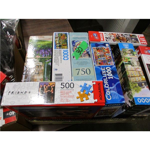 FLAT C/W 8 ASSORTED PUZZLES