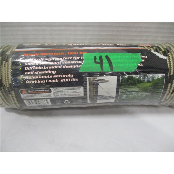 50' - 600 LB BREAKING STRAIGHT 1/2" CAMOFLAGE ROPE