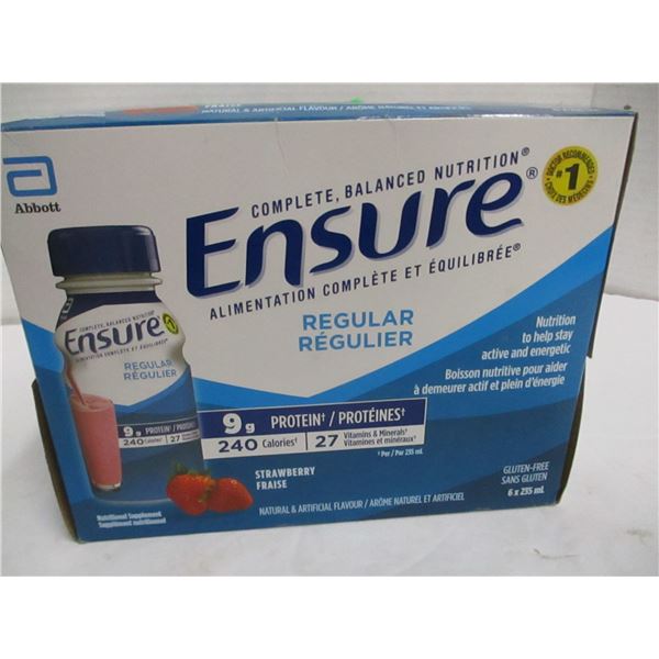 NEW:  ENSURE REGULAR STRAWBERRY (6 X 235 ML) - BOX