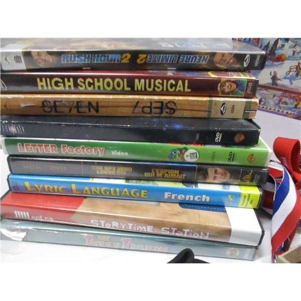 FLAT C/W BOOKS, DVD'S, ETC