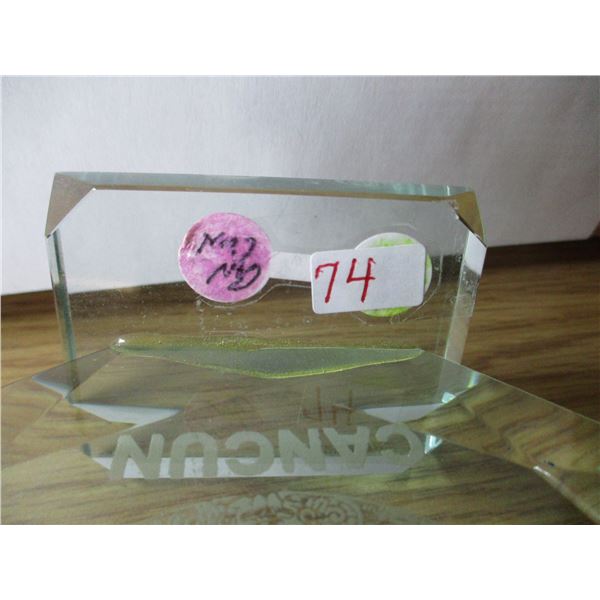 SOUVENIER PAPER WEIGHT FROM CANCUN