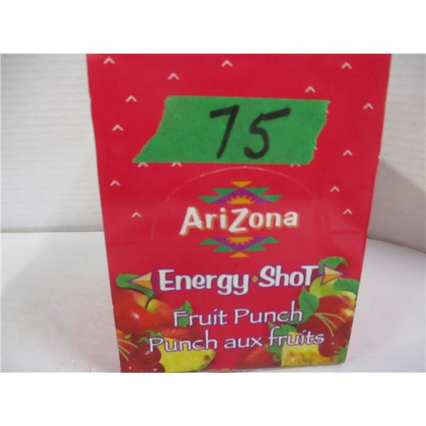 FREIGHT DAMAGE (AS IS):  ARIZONA FRUIT PUNCH ENERGY SHOTS (12)