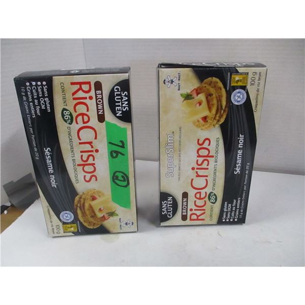 FREIGHT DAMAGE (AS IS):  BROWN RICE CRISPS (2 X100G) - BUNDLE