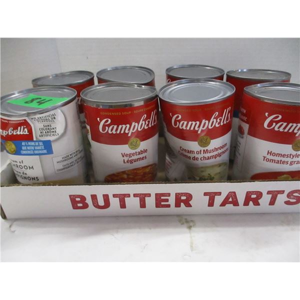 FREIGHT DAMAGE (AS IS):  FLAT C/W 8 CANS ASSORTED CAMPBELL'S SOUP (284 ML)