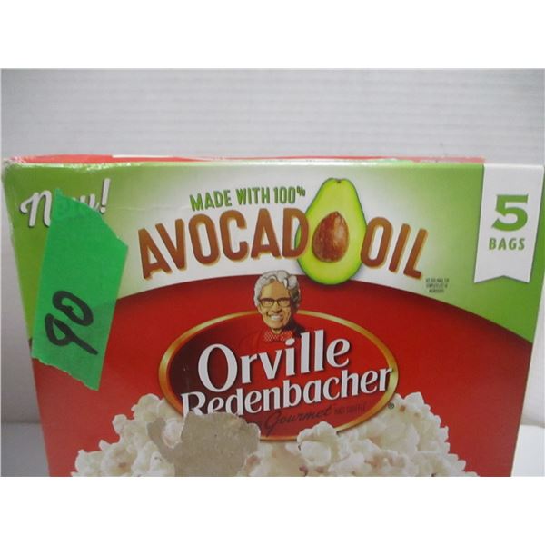FREIGHT DAMAGE (AS IS):  BOX C/W 5 BAGS ORVILLE REDENBAKER POPCORN