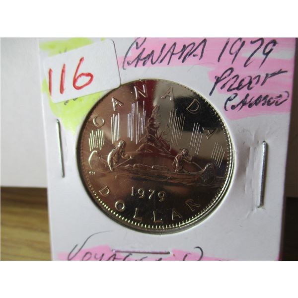 1979 PROOF CAMEO CANADA VOYAGER DOLLAR