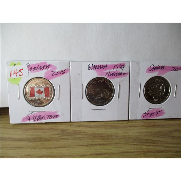 CANADA RED FLAG, 1999 NOVEMBER, 2001 QUARTER SET