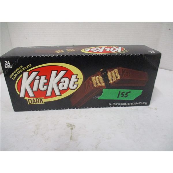 FREIGHT DAMAGE (AS IS):  KIT KAT DARK CHOCOLATE BARS (24) - BOX