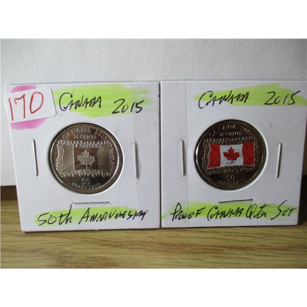 2015 (50 YEAR ANNIVERSARY) CANADA FLAG SET