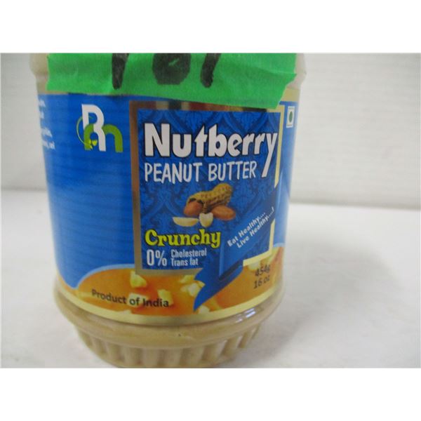 FREIGHT DAMAGE (AS IS):  NUTBERRY CRUNCHY PEANUT BUTTER (454 G) - JAR