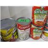 Image 1 : FREIGHT DAMAGE (AS IS):  FLAT C/W APPROX. 9 CANS ASSORTED GROCERIES