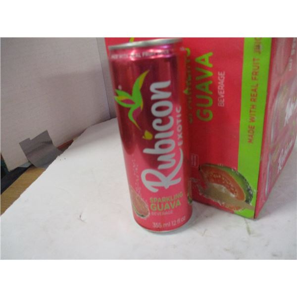 FREIGHT DAMAGE (AS IS):  RUBICON SPARKLING GUAVA BEVERAGE (11 X 355 ML CANS)