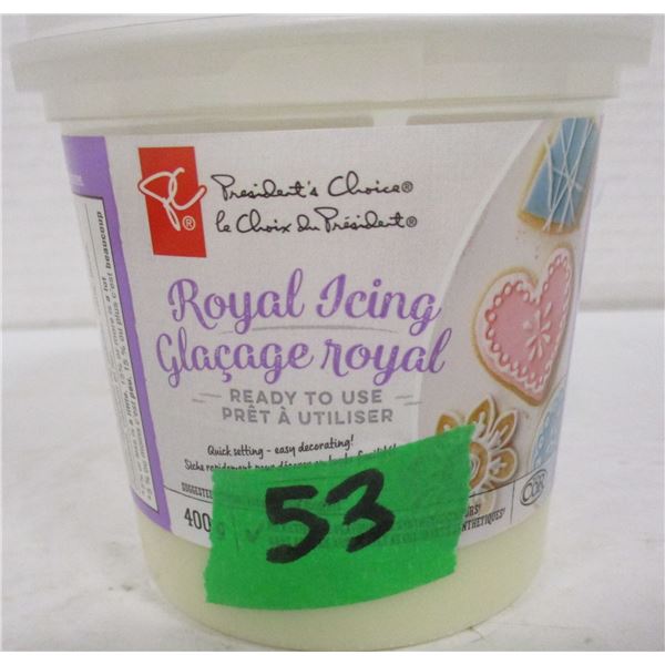 FREIGHT DAMAGE (AS IS):  VANILLA ROYAL ICING (400 G) - TUB