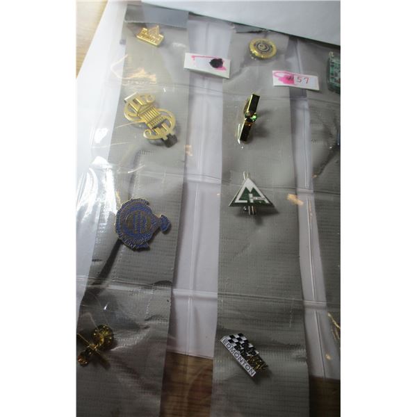 SHEET OF 10 COLLECTOR PINS