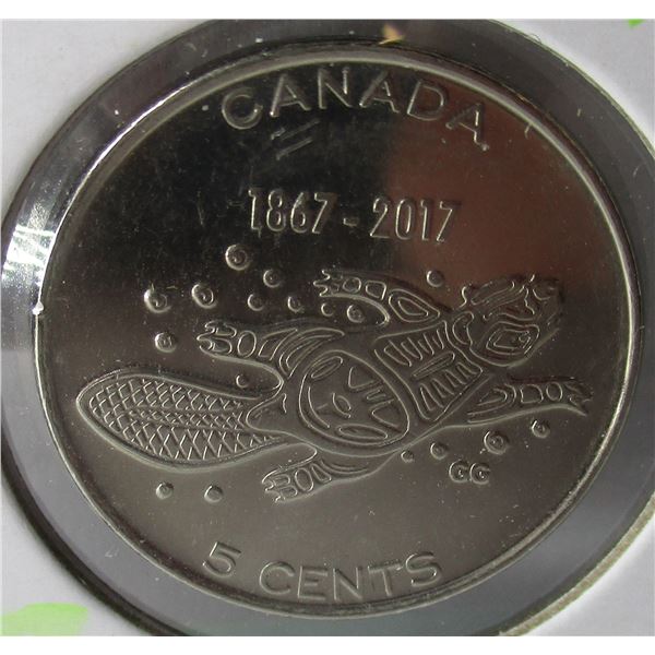 1867 - 2017 PROOF CANADA BEAVER NICKEL