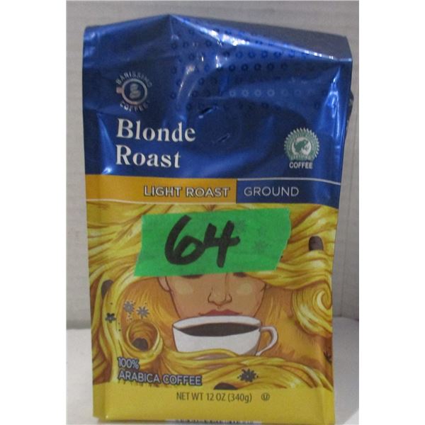 FREIGHT DAMAGE (AS IS):  BLONDE LIGHT ROASTED GROUND COFFEE (340G) - PACKAGE