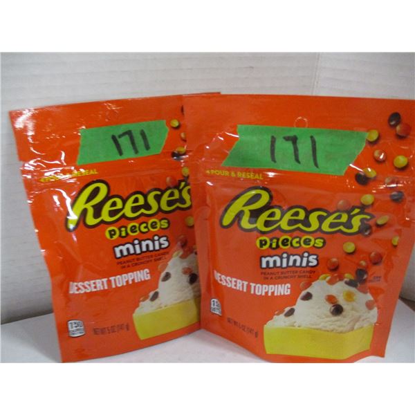 FREIGHT DAMAGE (AS IS):  REESES MINI DESSERT TOPPING (2 BAGS X 142G)