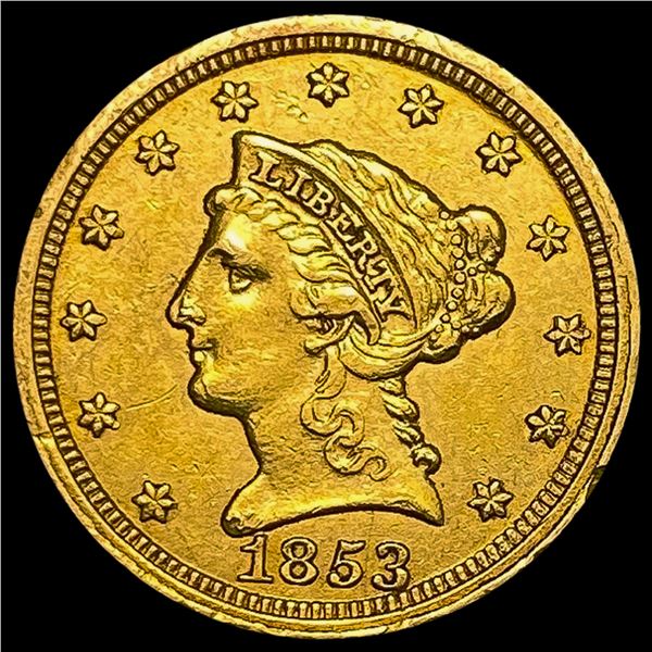 1853 $2.50 Gold Quarter Eagle CLOSELY UNCIRCULATED