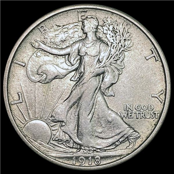 1918-S Walking Liberty Half Dollar CLOSELY UNCIRCULATED