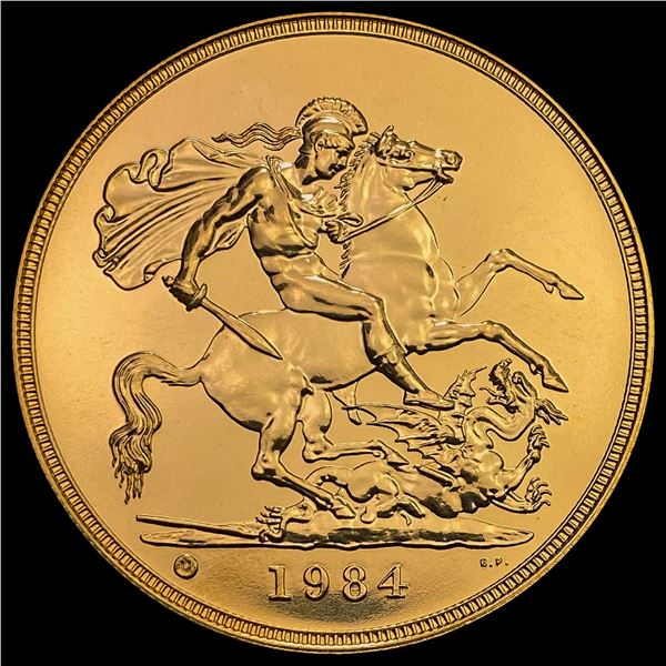 1984 Gr. Britain Gold 5 Pounds 1.1775oz GEM BU