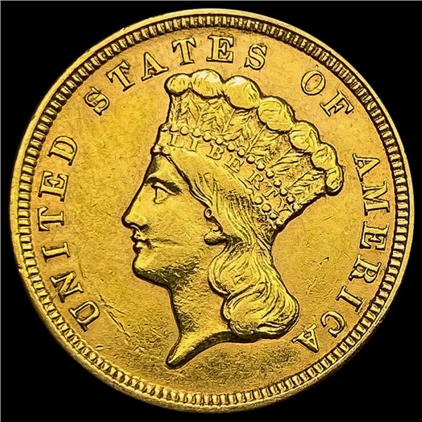 1854 $3 Gold Piece UNCIRCULATED