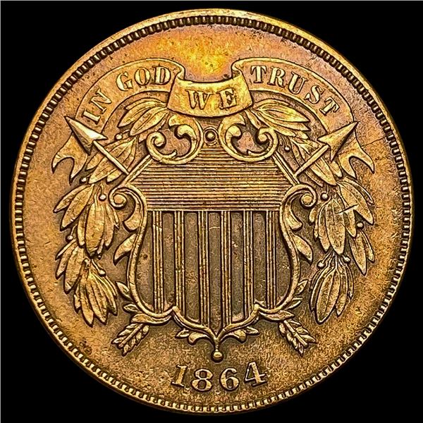 1864 RD Two Cent Piece UNCIRCULATED