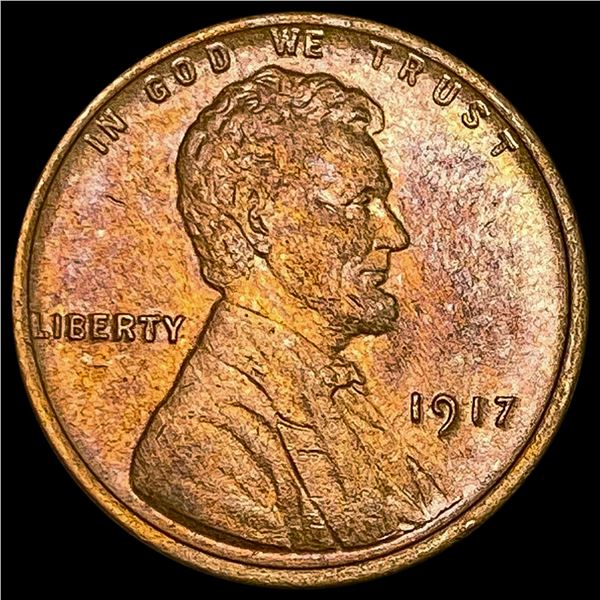 1917 RD Wheat Cent CHOICE AU
