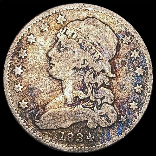 1834 Capped Bust Quarter LIGHTLY CIRCULATED