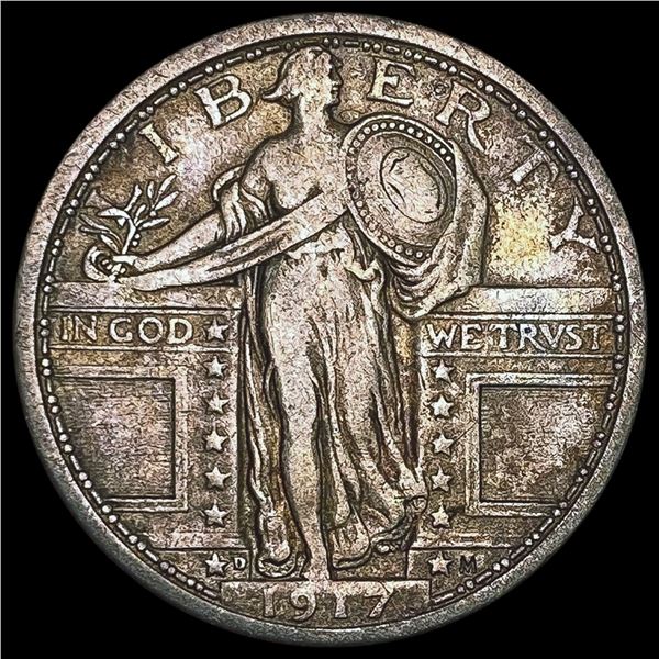 1917-D T1 Standing Liberty Quarter LIGHTLY CIRCULATED