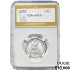 Image 1 : 1853 Seated Liberty Quarter PGA MS63+