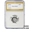 Image 1 : 1892 Barber Dime PGA MS64
