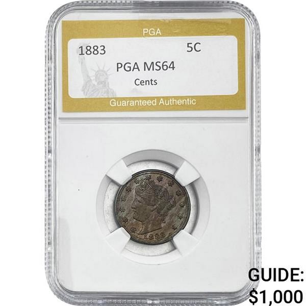 1883 Liberty Victory Nickel PGA MS64 Cents