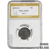1913-D Buffalo Nickel PGA AU55 TYPE 2