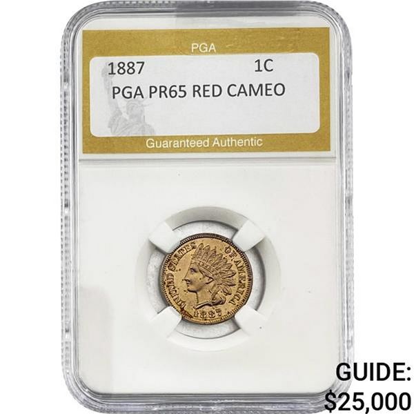 1887 Indian Head Cent PGA PR65 RED CAMEO