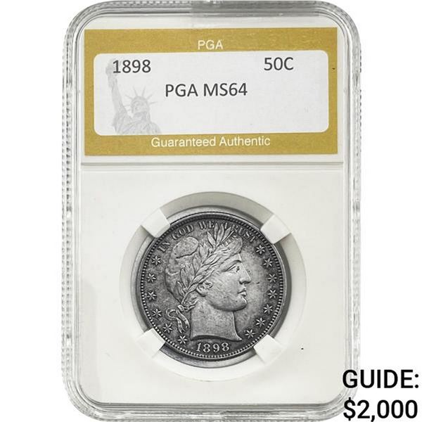 1898 Barber Half Dollar PGA MS64