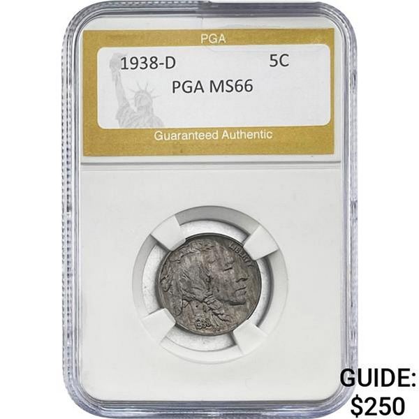1938-D Buffalo Nickel PGA MS66