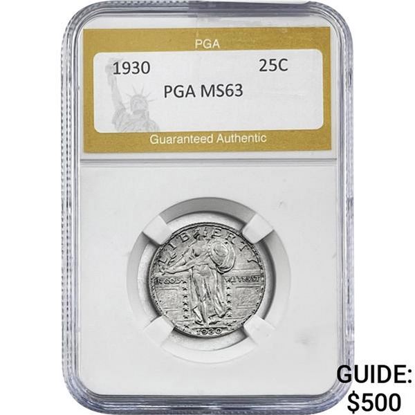 1930  Standing Liberty Quarter PGA MS63