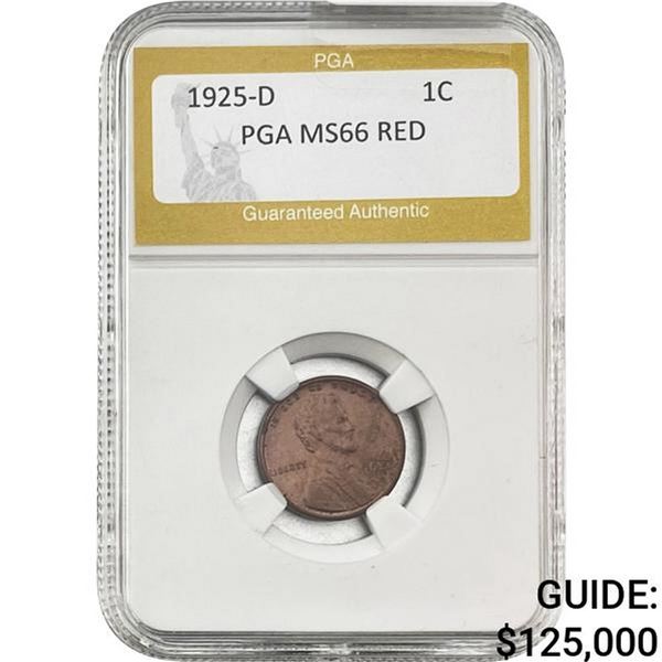 1925-D Wheat Cent PGA MS66 RED
