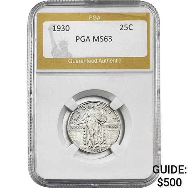 1930 Standing Liberty Quarter PGA MS63